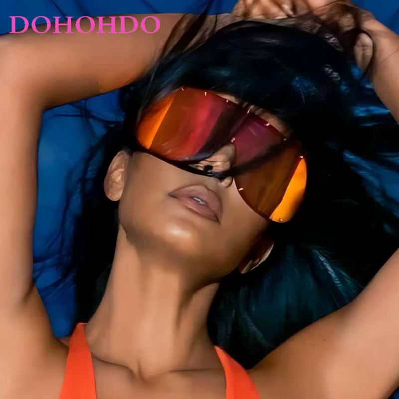 DOHOHDO Sonnenbrille, randlos, Metall, Unisex, UV400 - Bild 3