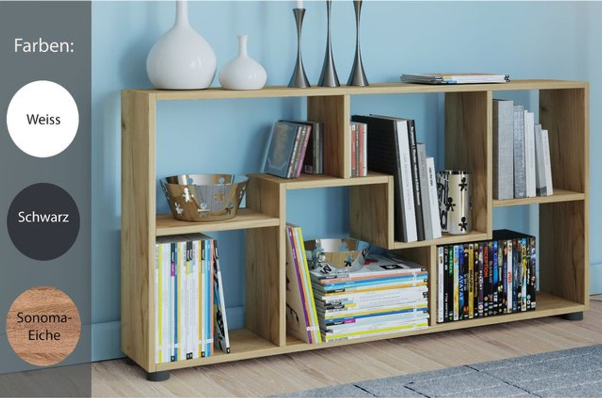 VCM Sideboard Pintal in Braun mit Holzstruktur-Nachbildung, B/T/H: 117 x 20 x 62 cm - Bild 3