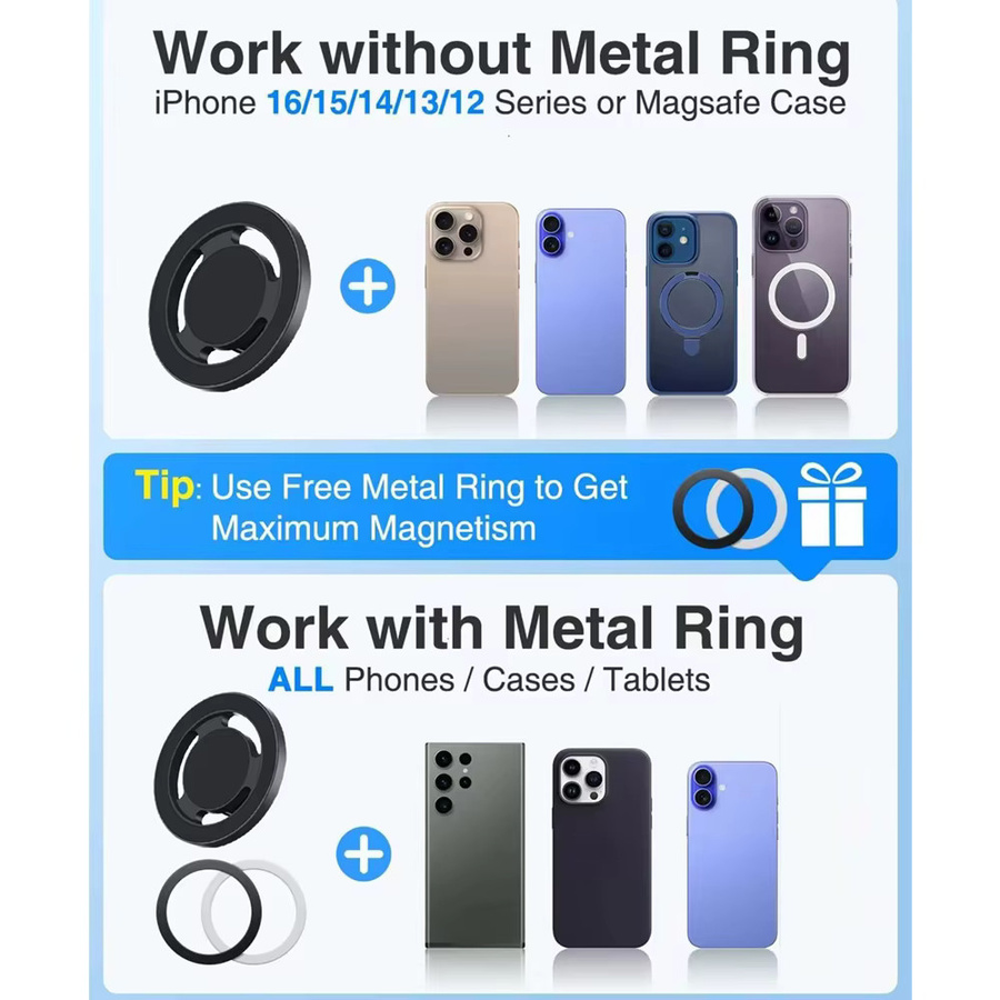 Universelle magnetische Auto CD-Slot Handyhalterung mit MagSafe Unterstützung für iPhone, Samsung und Xiaomi in Schwarz - Bild 5