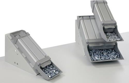 Manuflex ZB0167 Standkonsole für Greifbehälter, Grau, B/T/H: 180 x 315 x 149 mm - Bild 1