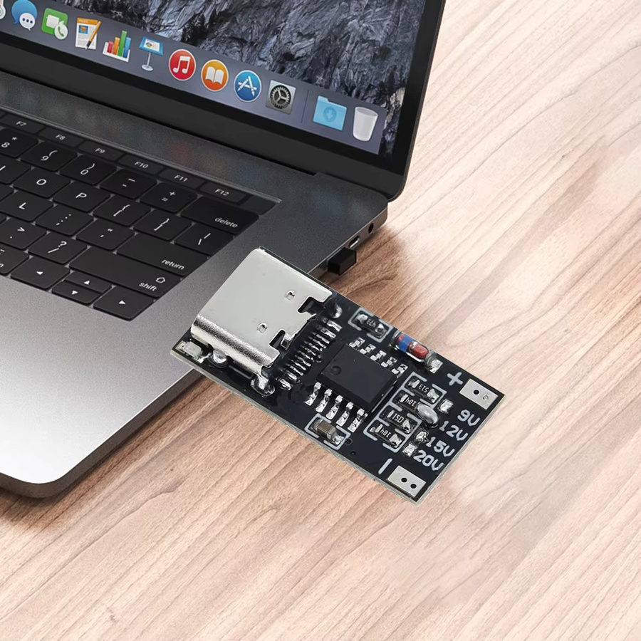 ALLOYSEED USB Typ-C Decoy Board PD/QC/AFC Trigger Modul für schnelles Laden 9V 12V 15V 20V Schwarz - Bild 3