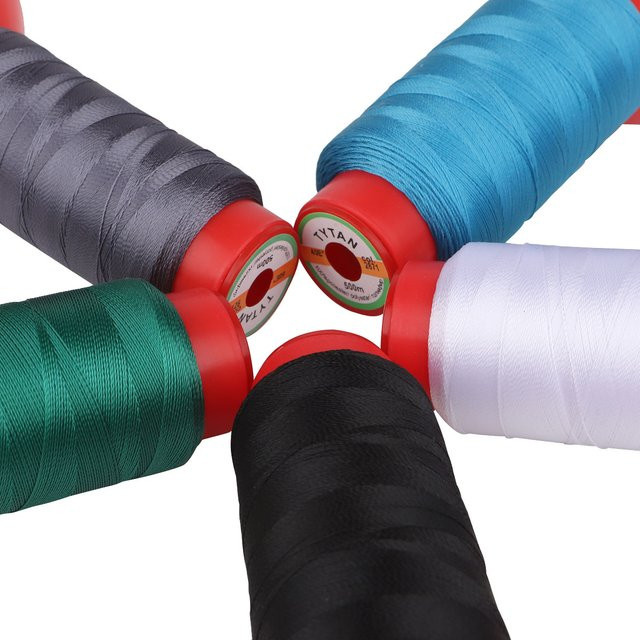 Amo UV-beständiges 250D/2 Polyester-Nähgarn in Weiß, 0,15 mm Dicke, 500 Meter - Bild 1