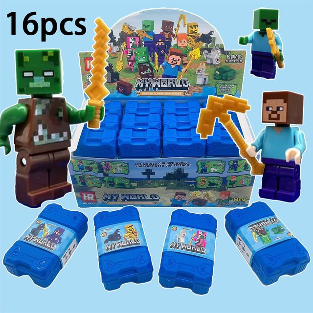 Bandai Minecraft My World Figuren, 16-teiliges Set, PVC - Bild 1