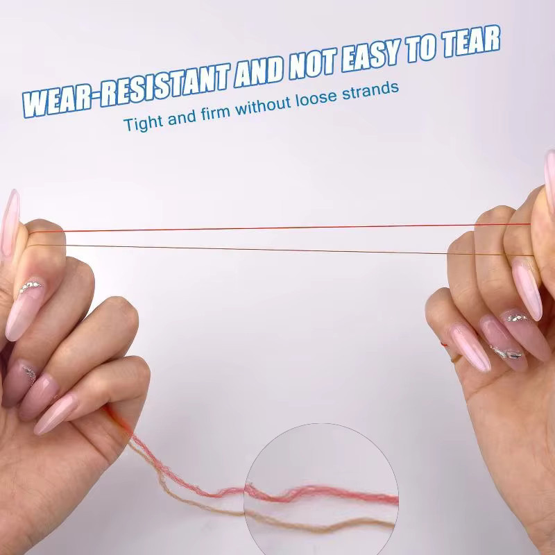 Elastisches Nylon-Nähgarn für Kantenanleimung in Braun, 3000 Yards, 100 D/2 - Bild 4