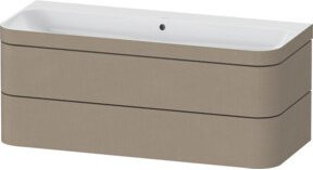 Duravit Möbelwaschtisch-Unterschrank Happy D.2 Plus in Leinen Beige mit 2 Schubladen, B: 117,5 cm, T: 49 cm - Bild 1