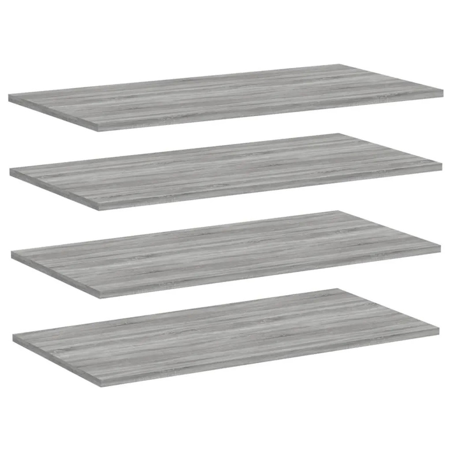 4er-Set vidaXL Wandregale aus Holzwerkstoff in Grau Sonoma, B/T/H: 80 x 40 x 1,5 cm - Bild 2