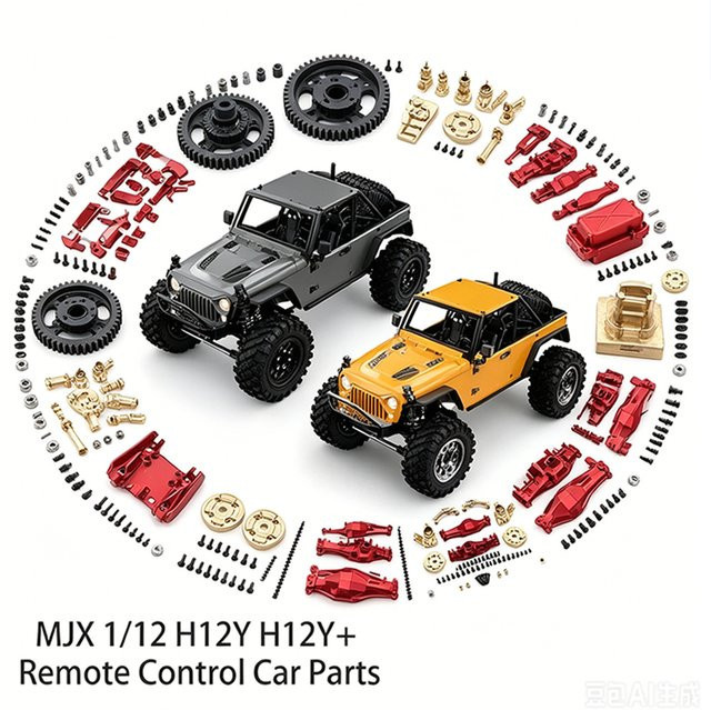 MJX RC Auto Zubehör, Metall-Upgrade Vorderachse Lenkgetriebe, 1/12 - Bild 1