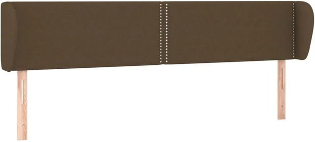 vidaXL Kopfteil mit Ohren in Dunkelbraun aus Stoff, B/H: 183 x 88 cm, Tiefe: 23 cm - Bild 1