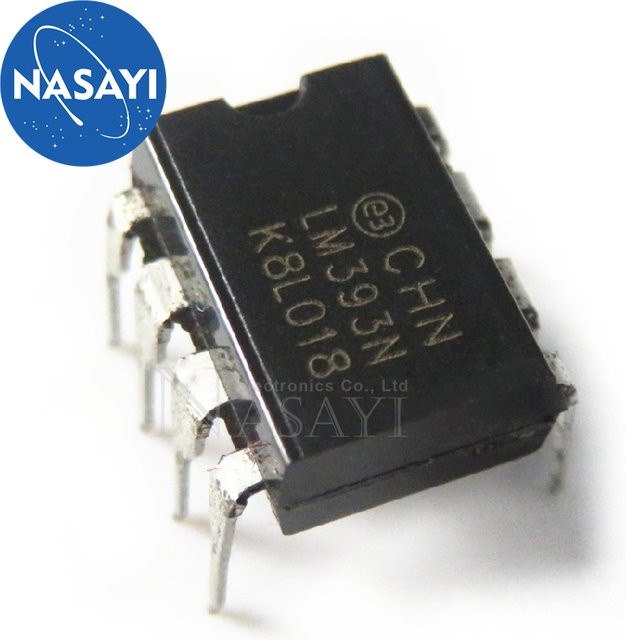 10er Set LM393P LM393N Komparator IC in DIP-8 Ausführung, Farbe: Schwarz - Bild 1