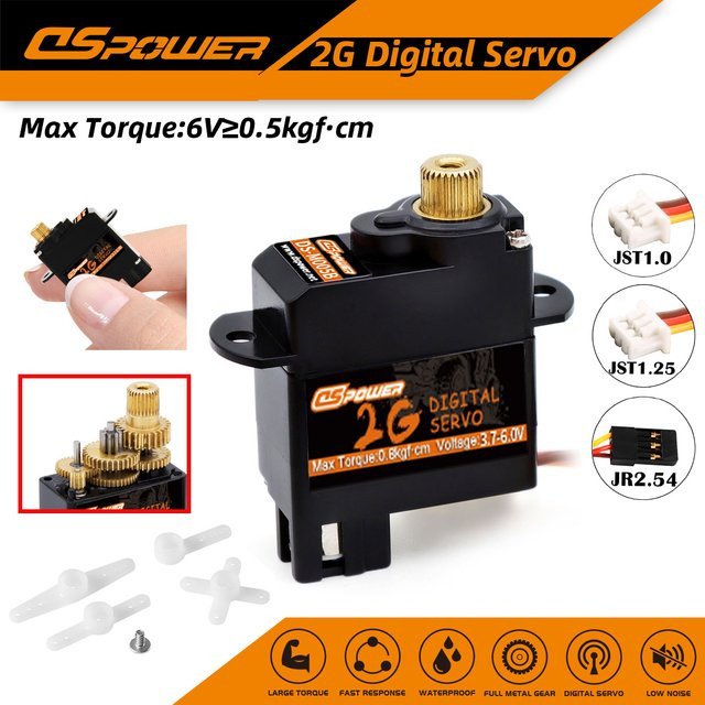 DSpower 2g Motor Servo Metal Gear Mini Micro Servos - Bild 1