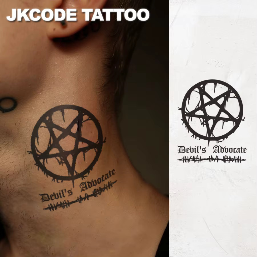 JKCODE TATTOO Fünfzackiges Stern-Tattoo, temporär, wasserfest - Bild 2