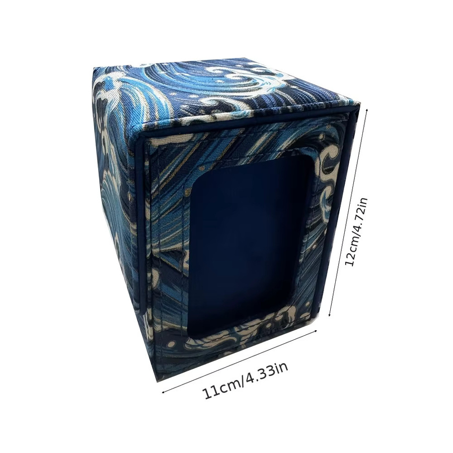 TaLop Wave-Serie Kartenhalter aus Fabric in Blau für über 100 TCG-Spielkarten und Kassetten-Display - Bild 3