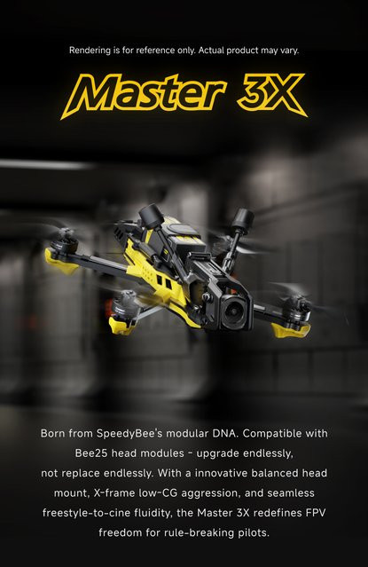 SpeedyBee Master 3X Modular O4 Pro PNP ELRS HD Digital VTX Freestyle Racing Drone DIY Kit - Bild 1