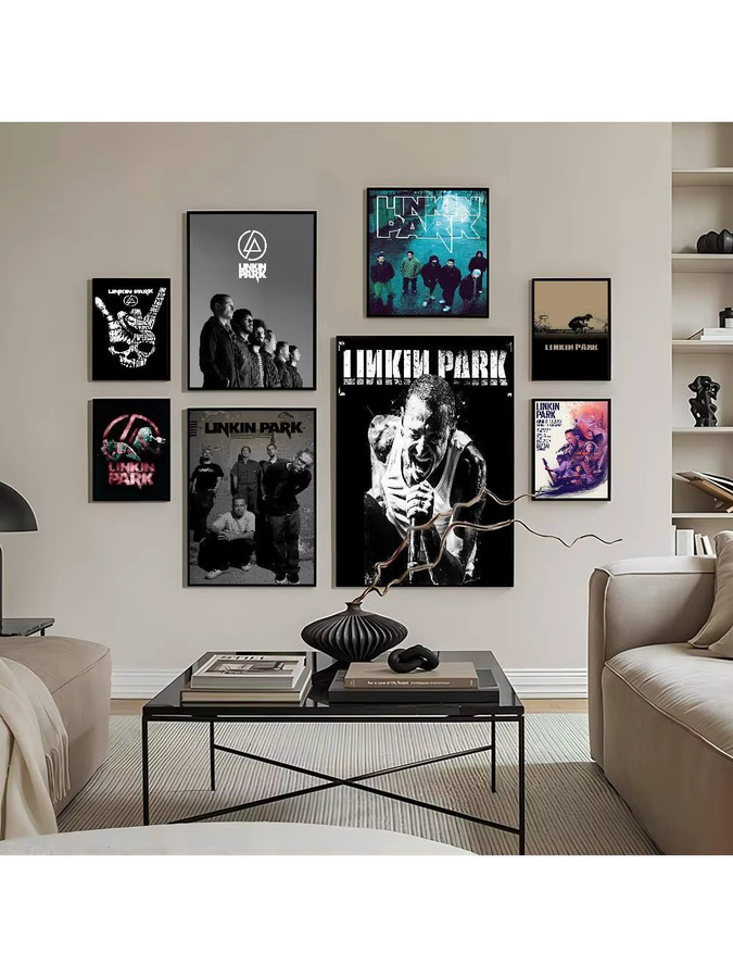 Bilibili Linkin Park Anime Poster als wasserfester Papieraufkleber zur Wanddekoration, B/H: 15,0 x 15,0 cm - Bild 7