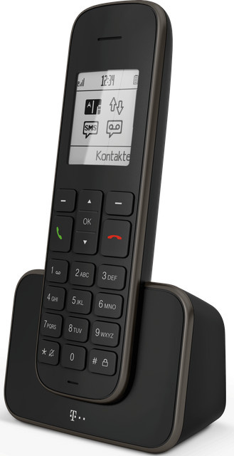 Telekom Sinus A207 DECT/GAP Schnurloses Telefon mit Freisprecheinrichtung in Schwarz - Bild 1