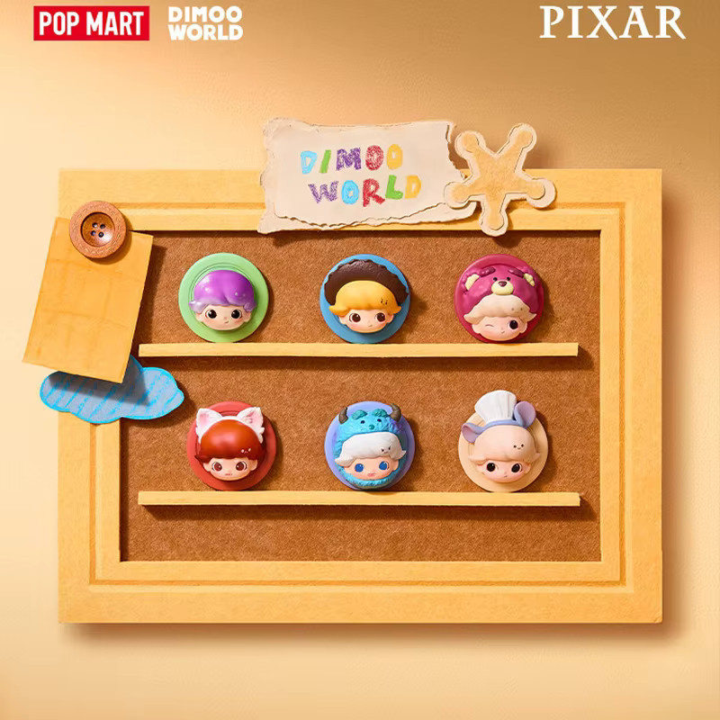 POPMART Dimoo World Pixar Magnetischer Handyhalter, Blind Box, Puppen - Bild 3