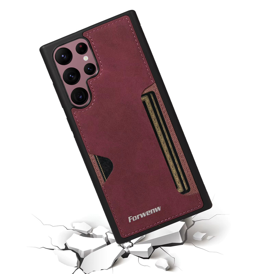 Retro Leder Handyhülle für Samsung Galaxy S25 S24 S23 S22 S21 S20 S10 Ultra Plus Note 20 Luxus Cover mit Kartenfach - Bild 3