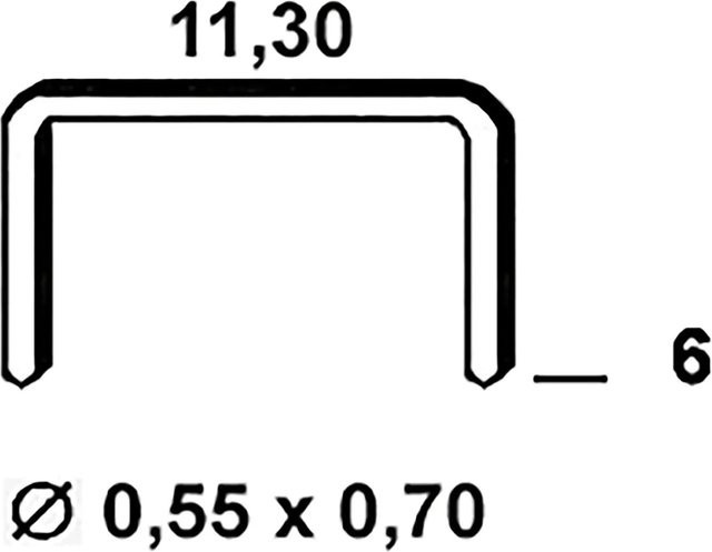 Alsafix Tackerklammern Type 53, verzinkter Stahl, Rückenbreite: 11,3 mm, Drahtstärke: 6 mm - Bild 1