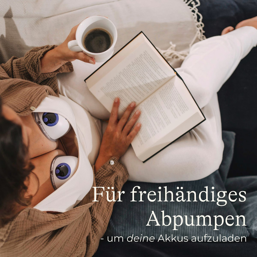 Lansinoh Elektrische Doppel-Milchpumpe, tragbar und handsfree, BPA-frei, Weiß/Lila - Bild 2