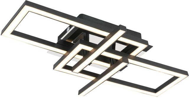 Nolo LED-Deckenleuchte Harald in Schwarz und Chrom aus Metall und Kunststoff, B/H/T: 28,5 x 7 x 42 cm - Bild 1