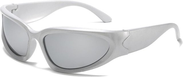 Yiran glasses Radsport-Sonnenbrille, oval, Vollrand, Kunststoff, Unisex, white - Bild 1