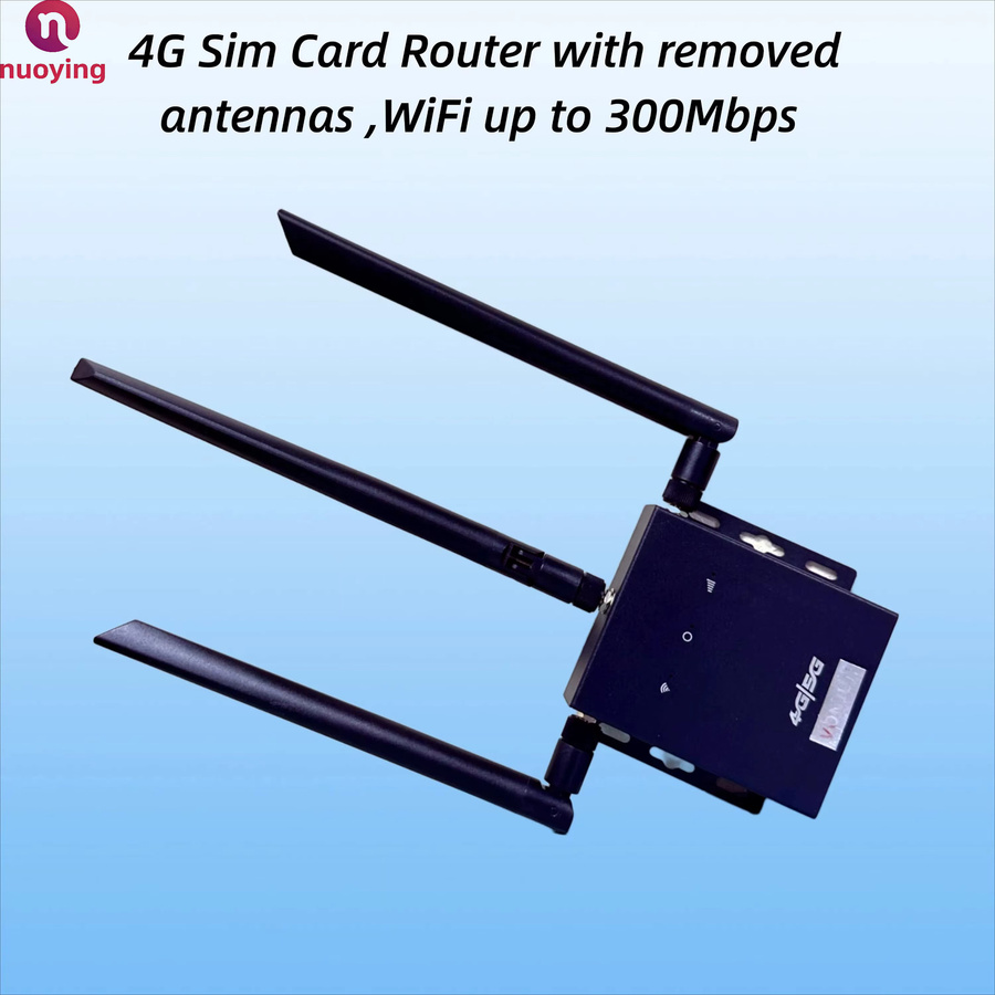NUOYING 4G LTE CPE Hotspot ED121 WLAN-Router in Schwarz mit SIM-Kartensteckplatz, abnehmbaren Antennen und Typ-C-Anschluss - Bild 3