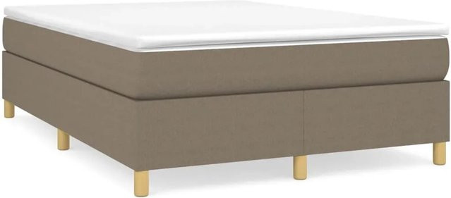 vidaXL Boxspringbett in Taupe mit Stoffbezug, B/T: 140 x 190 cm - Bild 1