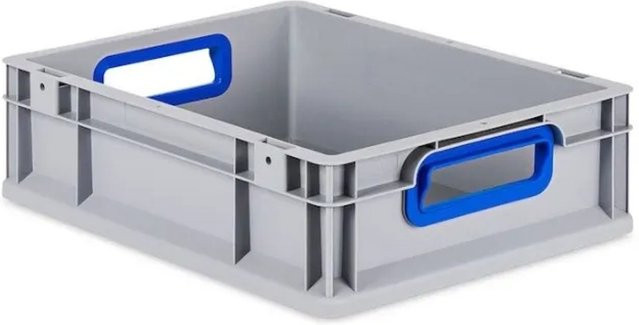 PROREGAL Eurobox Nextgen Color Transportbox mit Griffen, Blau, H x B x T: 12 x 30 x 40 cm, 11 Liter - Bild 1