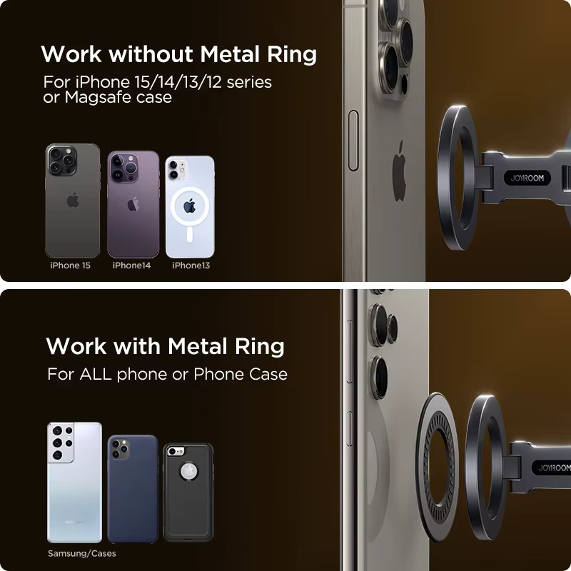 Joryoom magnetische Autotelefonhalterung grau, faltbare universelle Handyhalterung für iPhone, Samsung und Huawei - Bild 6