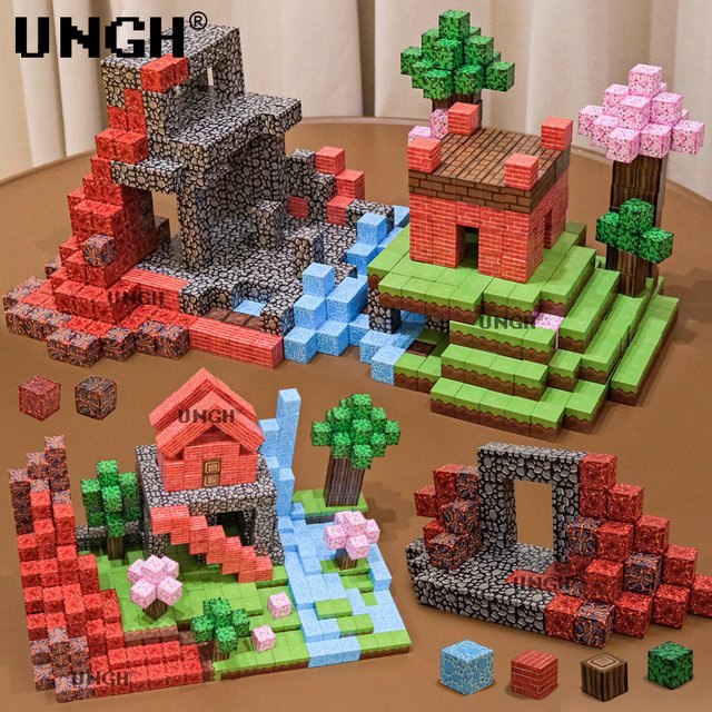 UNGH Magnetblock-Figuren Puppe Mann, Baustein Magnet Puzzle, Bauset, Bunt / Mehrfarbig - Bild 1
