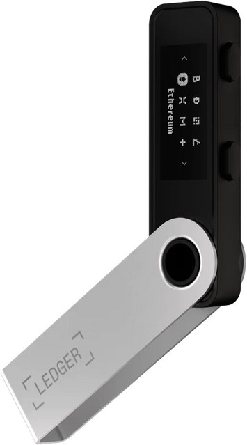 Ledger Nano S Plus Hardware-Wallet in Mattschwarz mit USB-C Anschluss - Bild 1
