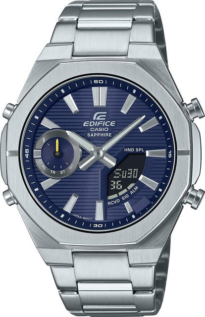 Casio Edifice Armbanduhr, Quarz, Edelstahl, Blau, 43 mm, Herren - Bild 1