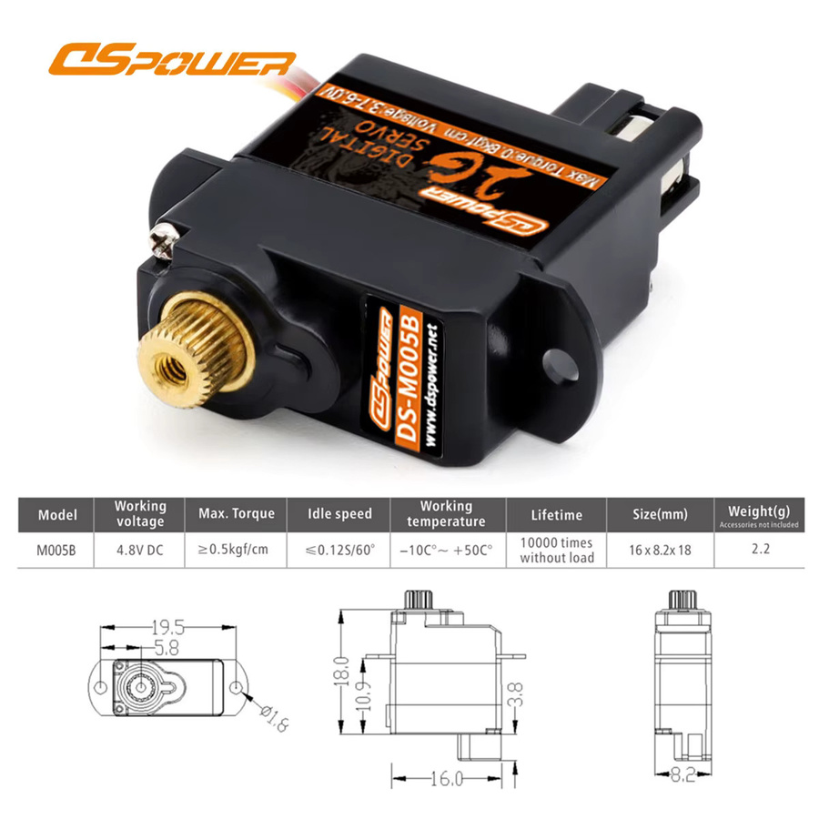 dspower Digitaler Servo-Mini Motor, 4/20/50-teiliges Set - Bild 4