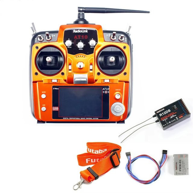 RadioLink AT10 II 2,4G 10CH RC-Sender, mit R12DS Empfänger, PRM-01 Spannungsmodul - Bild 1