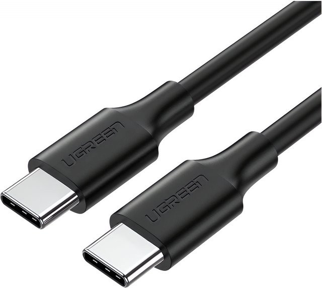 UGREEN USB-C auf USB-C Daten- und Ladekabel US286, 60W, Schwarz, Länge: 0,5 m - Bild 1