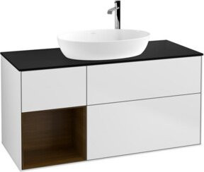 V&B Waschtischunterschrank Finion Wandbeleuchtung Weiß lackiert Breite: 120 cm, Tiefe: 50,1 cm, Höhe: 50,1 cm - Bild 1