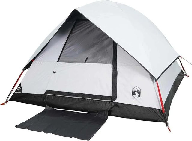vidaXL Kuppel-Campingzelt für 2 Personen in Weiß und Dunkel in Wasserdicht Qualität - Bild 1