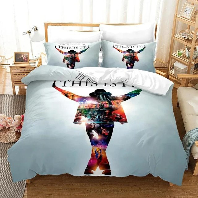 Michael Jackson Bettwäsche-Set mit 3D-Druck, Multicolor, Material: Mikrofaser, B/H: 180 x 210 cm - Bild 1