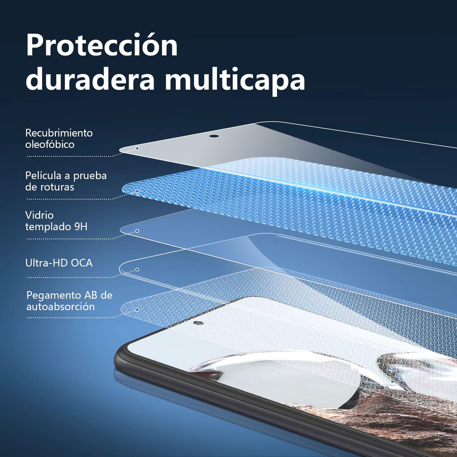 NOAHARK Displayschutzfolie aus gehärtetem Glas für XIAOMI 12T Pro, 6,67 Zoll, transparent, kratzfest und HD-klar - Bild 5
