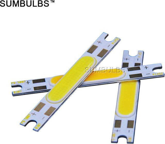 COB LED Streifen Chip Licht für Wandlampen und Schreibtischleuchten, 50 x 7 mm, 5W, 500 lm, DC 9-11V, Weiß - Bild 1
