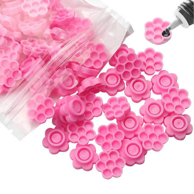 myaokue-up Wimpernverlängerung Kleber-Verzögerungsbecher, Rosa, Unisex - Bild 1