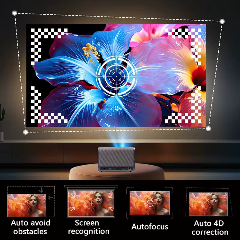 DITONG J10 Smart Projektor in Grau mit Native 1080P, 4K-Unterstützung, Autofokus, 3500 ANSI, WiFi 6 und Bluetooth 5.4 für Home Theater und Outdoor-Kino - Bild 5