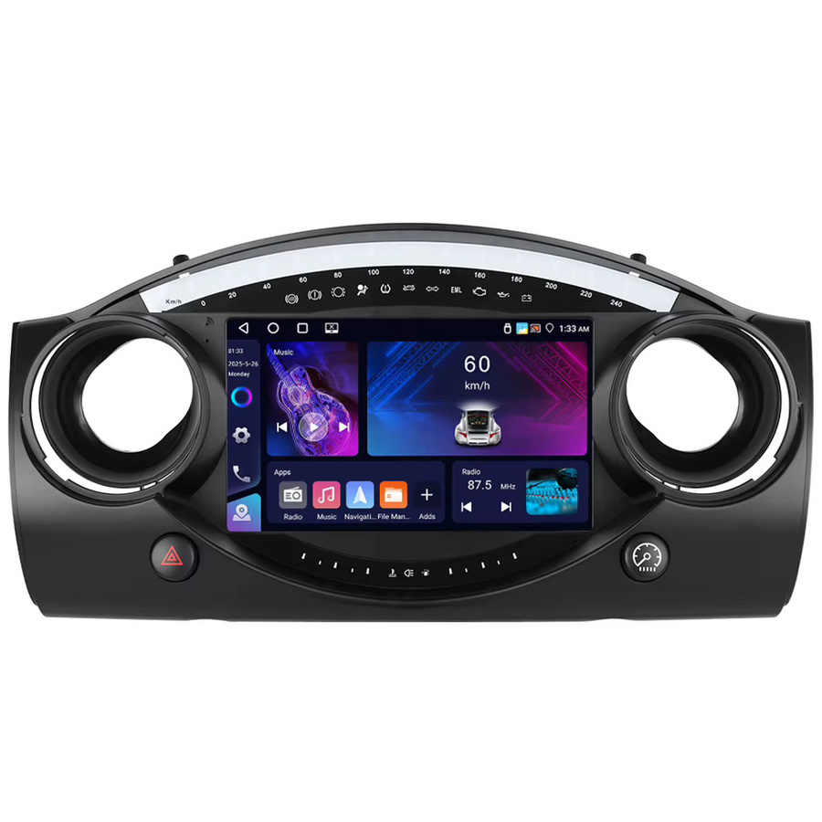 Podofo Android Autoradio für BMW Mini 2004-2006 mit 8-Kern Prozessor, 8GB RAM und 128GB Speicher, Schwarz, Multimedia-Player mit Android Auto, CarPlay, WIFI und 4G Unterstützung - Bild 5