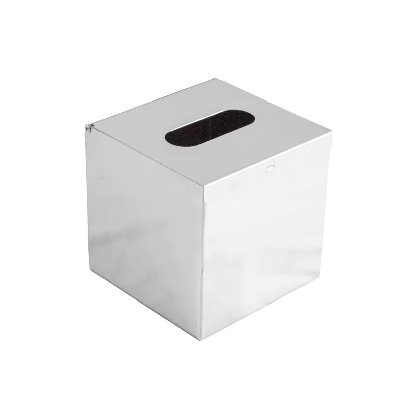 Quadratische Taschentuchbox aus Edelstahl 304 in Silber - Bild 2