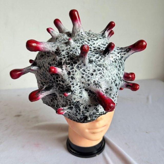 Halloween-Virenmaske, Lehrmodellmaske, Rot, One size - Bild 1