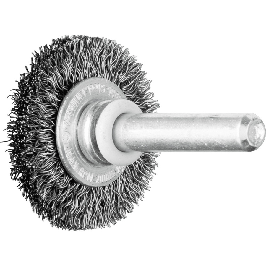 PFERD TOOLS POS Rundbürste ungezopft aus Stahl-Draht, Durchmesser: 30 mm, Dicke: 6 mm, Schaft-Durchmesser: 6 mm, Farbe: Silber - Bild 1