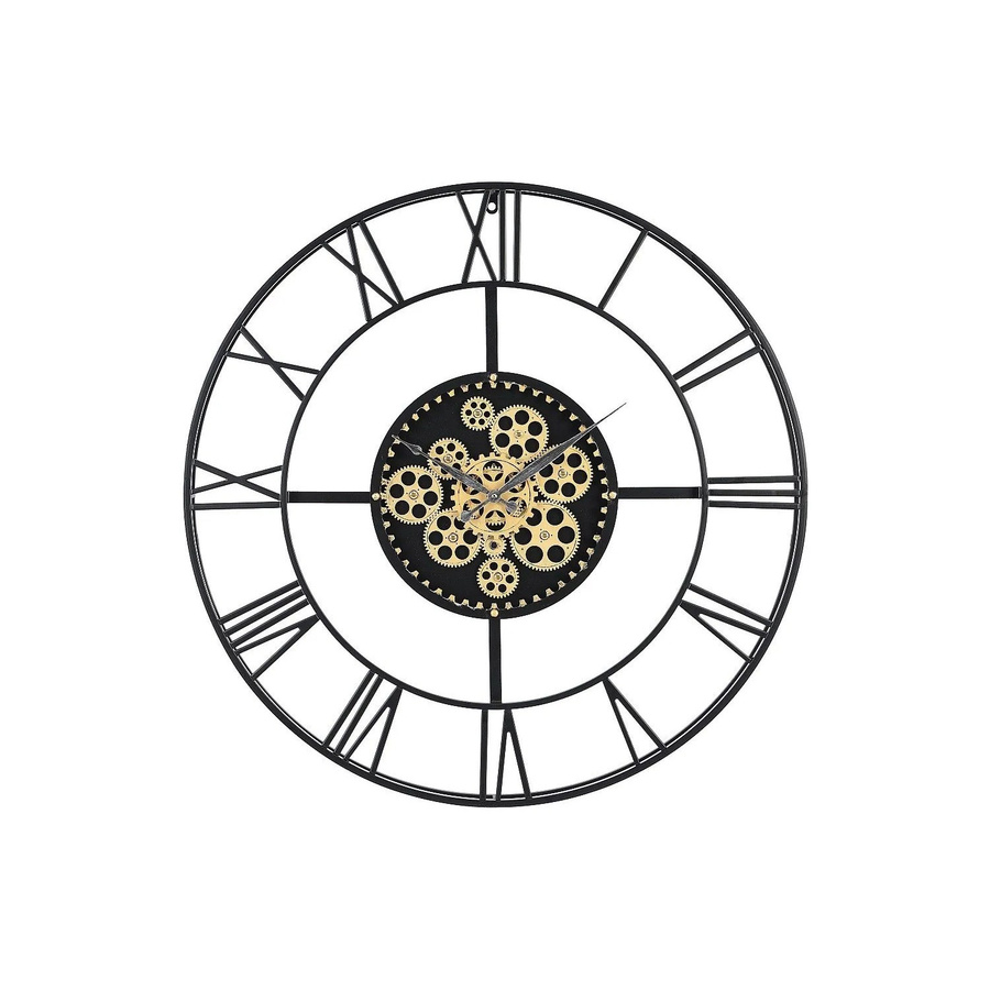 Vente-unique Wanduhr Karial in Schwarz und Goldfarben, Durchmesser: 80 cm - Bild 2