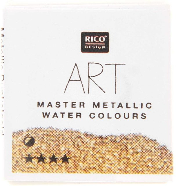 Rico Design ART Master Metallic Aquarellfarbe Dunkelgold im halben Näpfchen - Bild 1