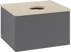 V&B Waschtischunterschrank Antao mit Frontstruktur und Beleuchtung, lackiert, B/T/H: 60 x 36 x 50 cm - Bild 1