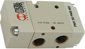 Riegler 3/2-Wegeventil pneumatisch bistabil in Beige mit Anschluss G 1/4 und DN 7,5 - Bild 1